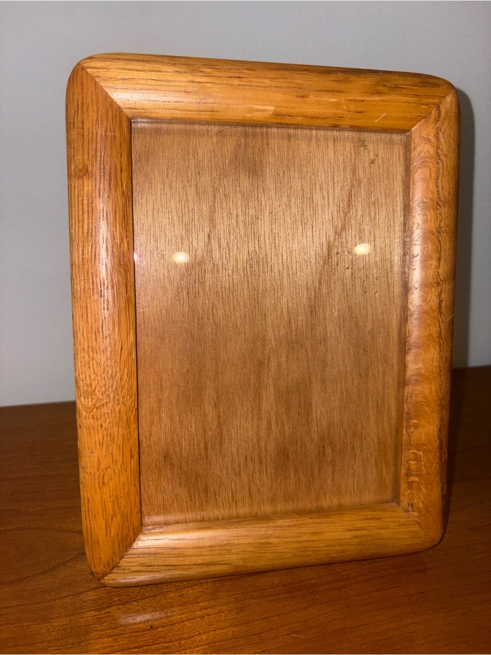 Vintage Classic Mid Century Modern Wooden Picture Frame Warm Natural Brown 5x7